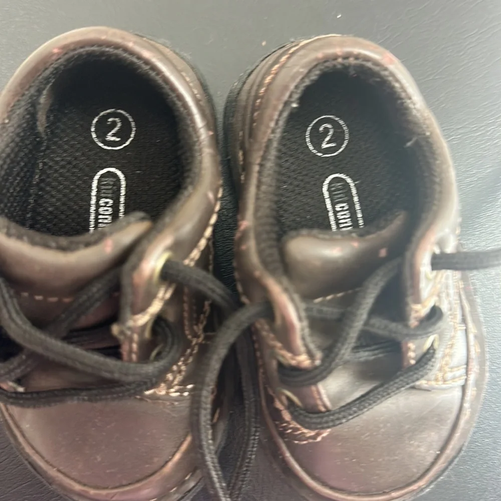 Baby boys brown leather dress shoes size 2‎ kid connection